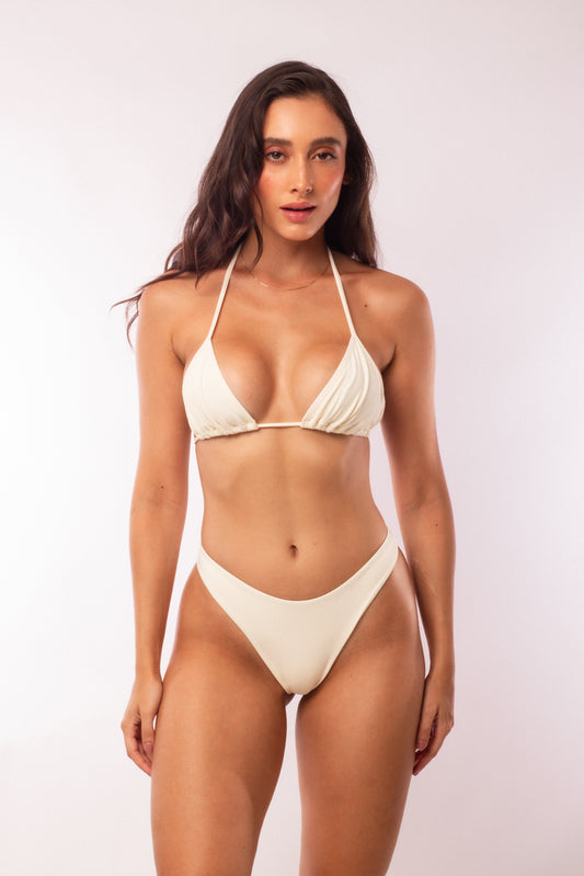 TOP TRIÁNGULO + TANGA ASA OFF-WHITE