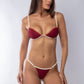 TOP TRIÁNGULO INVERTIDO + MINI TANGA REGULABLE CARMEL BORDO