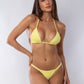 TOP TRIÁNGULO + MINI TANGA AMARILLO
