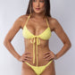 TOP TRIÁNGULO + MINI TANGA AMARILLO