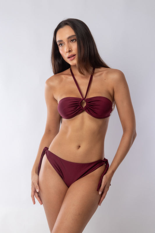 TOP MIL MANERAS + BRASILEÑA LAZO SHINE BORDO