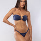 TOP FAJA METAL + MINI TANGA REGULABLE AZUL MARINO