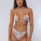 TOP TRIÁNGULO + TANGA AVIADOR ARABESCO AZUL FLORAL