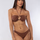 TOP MIL MANERAS MIÇANGA + TANGA ASA DELTA CRISPY MARRON