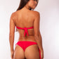 TOP FAJA METAL + BRASILEÑA LAZO SHINE ROJO