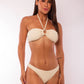 TOP MIL MANERAS METAL + TANGA BRASILEÑA MALAGA OFF-WHITE