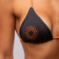 TOP TRIÁNGULO BORDADO + TANGA SARA LAZO NEGRO CON NARANJA