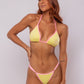 TOP TRIÁNGULO BORDADO + MINI TANGA REGULABLE AMARILLO CON ROSA BABY