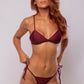 TOP FIJÓ + TANGA RIPPLE SHINE BORDO
