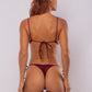 TOP FIJÓ + TANGA RIPPLE SHINE BORDO