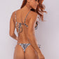 TOP FIJÓ + TANGA RIPPLE ARABESCO NEGRO