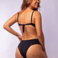TOP CON ARO + HOT PANT COLMENA NEGRO