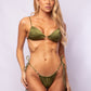 TOP TRIÁNGULO INVERTIDO METAL + TANGA CORTINA LAZO SHINE VERDE