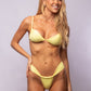 TOP TRIÁNGULO INVERTIDO + TANGA CORTINA AMARILLO