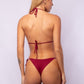 TOP TRIÁNGULO + TANGA SARA MIÇANGA LAZO COLMENA BORDO