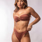 TOP FAJA METAL + TANGA AVIADOR MARRÓN