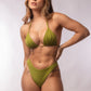 TOP TRIÁNGULO METAL + TANGA ASA VERDE APPLE