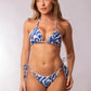 TOP TRIÁNGULO + TANGA LAZO ARABESCO AZUL