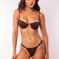 TOP CON ARO WAVE + MINI TANGA REGULABLE MARRÓN