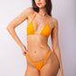 TOP TRIÁNGULO + TANGA CORTINA NARANJA